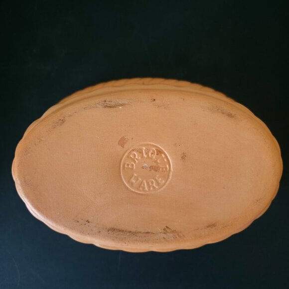 Brique Ware Terra Cotta Duck Casserole Dish Rustic Covered Bakeware Vintage - Picture 8 of 10